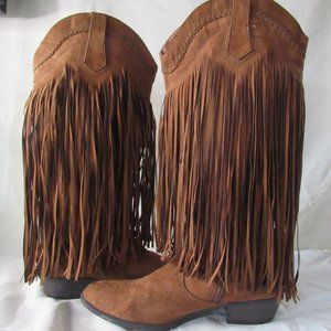 Qupid Cowboy Boot with Fringe